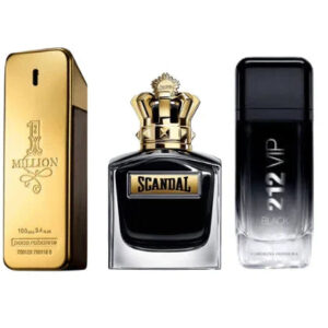 Combo 3 Miniaturas - One Million + Scandal Pour Homme + 212 Vip Black Carolina Herrera
