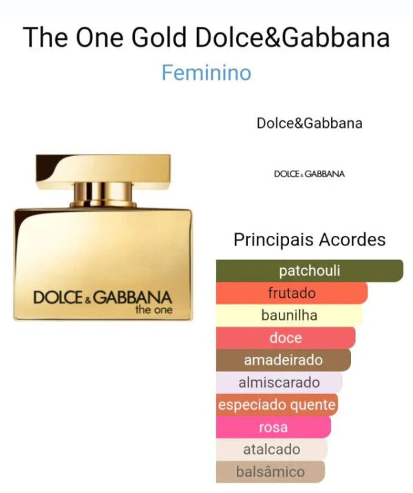 Miniatura Perfume Original The One Gold Intense Eau de Parfum 5 ml Dolce & Gabbana - Imagem 2